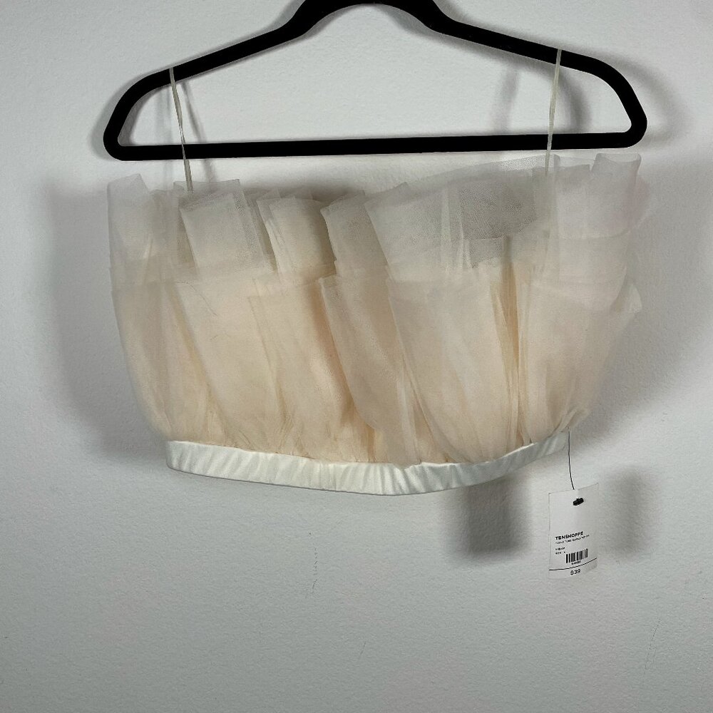 NWT Mable Tulle Ruffle Tube Top (Size L)